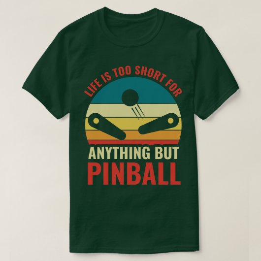 の遊ピンボール機アーケードゲおもしろいーム Tシャツ (デザイン正面)
