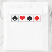 の遊名刺のスーツ 長方形シール (バッグ)