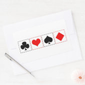 の遊名刺のスーツ 長方形シール (封筒)