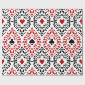 の遊名刺スーツと白いスクロール ラッピングペーパー (フラット)