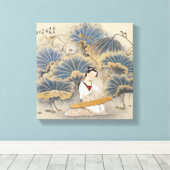 の遊音楽by Lotus Pond キャンバスプリント (インサイチュ (ウッドフロア))