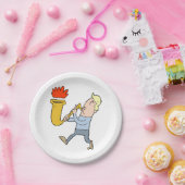 の遊Aサキサフォンミュージシャン紙プレート ペーパープレート (パーティー)