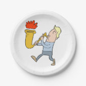 の遊Aサキサフォンミュージシャン紙プレート ペーパープレート (正面)