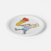 の遊Aサキサフォンミュージシャン紙プレート ペーパープレート (アングル)