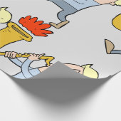 の遊Aザクサフォンミュージシャン包装紙 ラッピングペーパー (角)