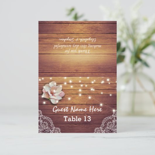 の配置表結婚番号フローラライトウッドレース 招待状 (スタンド正面)