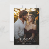 の重結婚ねて写真カップルのシャワー写真 サンキューカード (正面)