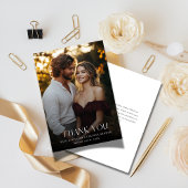 の重結婚ねて写真カップルのシャワー写真 サンキューカード