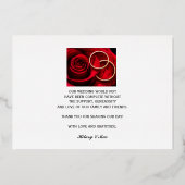 の重結婚ね合わせバラ金ゴールド箔サンキューカード 箔シーズンカード (裏面)