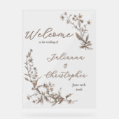 の野花結婚にようこ素朴そ アクリルサイン (正面)