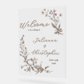 の野花結婚にようこ素朴そ アクリルサイン (傾斜)