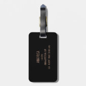 *~*の金ガーリーなヴィンテージのピンクの赤面の金ゴールドのグリッター ラゲッジタグ (裏面縦)