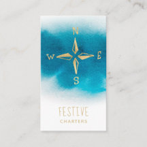 *~*の金コンパスのビーチの海の海の白いティール（緑がかった色）の青