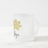 *~*の金ゴールドのはすヨーガ行者のヨガの金はす フロストグラスマグカップ (正面右)