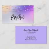 *~*の金ゴールドのひもはグラデーションなパステル調の霊魂媒体をつけます 名刺 (正面/裏面)