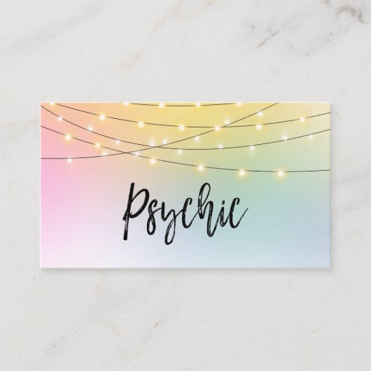 *~*の金ゴールドのひもはグラデーションな霊魂媒体のパステルをつけます 名刺 (正面)