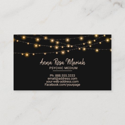 *~*の金ゴールドのひもはヨガの霊魂媒体をつけます 名刺 (裏面)
