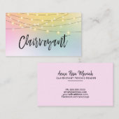 *~*の金ゴールドのひもは千里眼の読者のパステルをつけます 名刺 (正面/裏面)