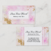 *~*の金ゴールドのグリッターのピンクの抽象芸術のパステルのモダン 名刺 (正面/裏面)