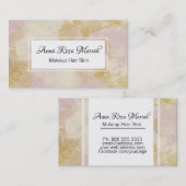 *~*の金ゴールドのグリッターのラベンダーの抽象芸術のパステルのモダン 名刺 (正面/裏面)