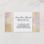 *~*の金ゴールドのグリッターのラベンダーの抽象芸術のパステルのモダン 名刺 (裏面)