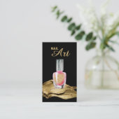 *~*の金ゴールドのグリッターの打撃のネイルアートのポーランド人のボトル 名刺 (スタンド正面)