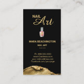 *~*の金ゴールドのグリッターの打撃のネイルアートのポーランド人のボトル 名刺 (裏面)