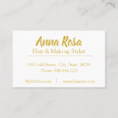 *~*の金ゴールドの大理石のシックな濃紫色の人気がある 名刺 (裏面)