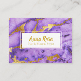 *~*の金ゴールドの大理石の濃紫色のシックな人気がある 名刺