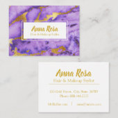 *~*の金ゴールドの大理石の濃紫色のシックな人気がある 名刺 (正面/裏面)