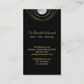 *~*の金ゴールドの幾何学的な宇宙神聖な幾何学Boho 名刺 (裏面)