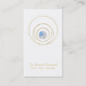 *~*の金ゴールドの幾何学的な宇宙神聖な幾何学Boho 名刺 (正面)