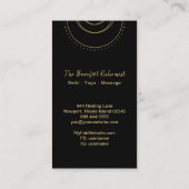 *~*の金ゴールドの幾何学的な曼荼羅の神聖な幾何学Boho 名刺 (裏面)