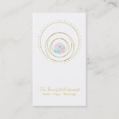 *~*の金ゴールドの幾何学的な曼荼羅の神聖な幾何学Boho 名刺 (正面)