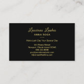 *~*の金ゴールドの星の鞭延長ガーリーなグリッター 名刺 (裏面)