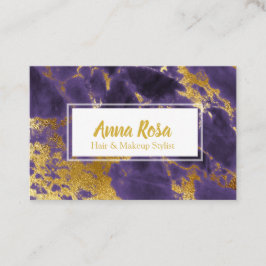 *~*の金ゴールドの濃紫色の大理石のシックで人気があるなモダン 名刺