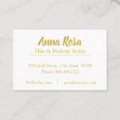 *~*の金ゴールドの濃紫色の大理石のシックで人気があるなモダン 名刺 (裏面)