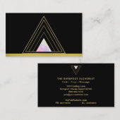 *~*の金ゴールドの錬金術のミニマルな三角形の神聖な幾何学 名刺 (正面/裏面)
