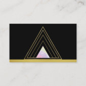 *~*の金ゴールドの錬金術のミニマルな三角形の神聖な幾何学 名刺 (正面)