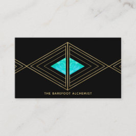 *~*の金ゴールドのBohoの三角形-神聖な幾何学の錬金術 名刺