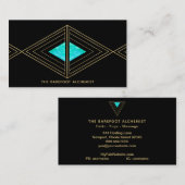 *~*の金ゴールドのBohoの三角形-神聖な幾何学の錬金術 名刺 (正面/裏面)