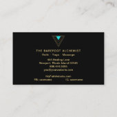 *~*の金ゴールドのBohoの三角形-神聖な幾何学の錬金術 名刺 (裏面)