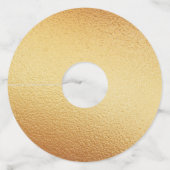 の金ゴールド結婚フローラマーカワイングラスラベル ワイングラスタグ (裏面)