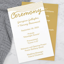 の金ゴールド結婚ホワイトウェーブラインのミニマエレガントリスト