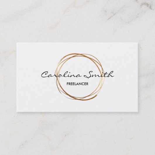 の金ゴールド、両面名刺エレガント 名刺 (正面)