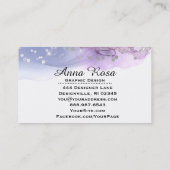 *~*の銀のグリッターの近代美術の抽象芸術の水彩画 名刺 (裏面)