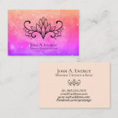 *~*の銀河系のはすピンクの宇宙ラベンダーの星雲 名刺 (正面/裏面)