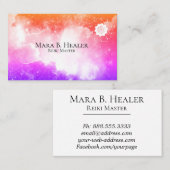 *~*の銀河系のピンクのラベンダーのモモの星雲の宇宙 名刺 (正面/裏面)