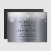 の銀結婚色の雪は日付の磁石を除く (正面/裏面)