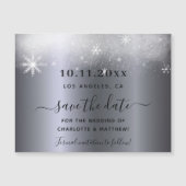 の銀結婚色の雪は日付の磁石を除く (正面)